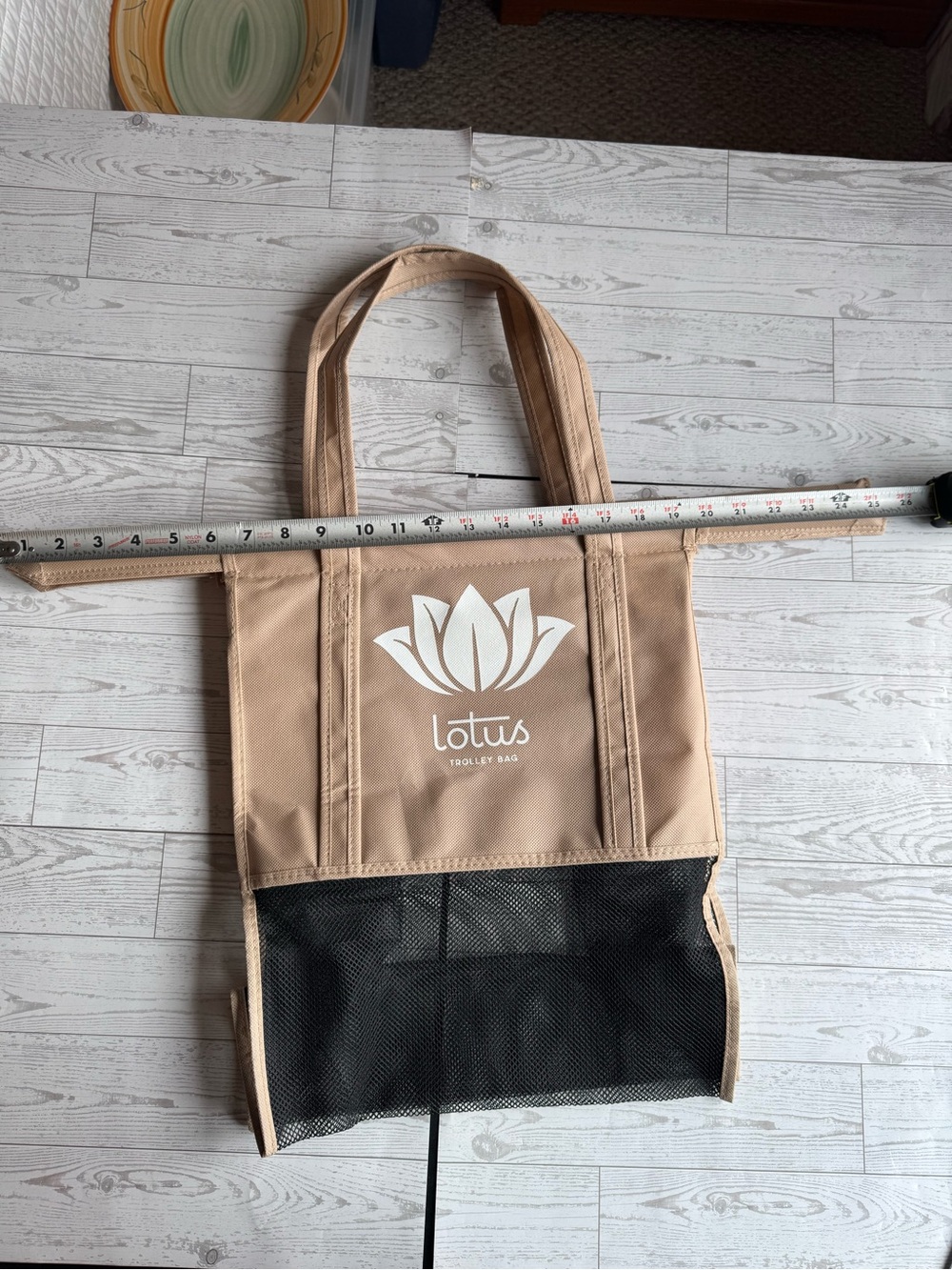 Lotus Branded Beige Trolley Bag Insert Reusable Shopping Bag